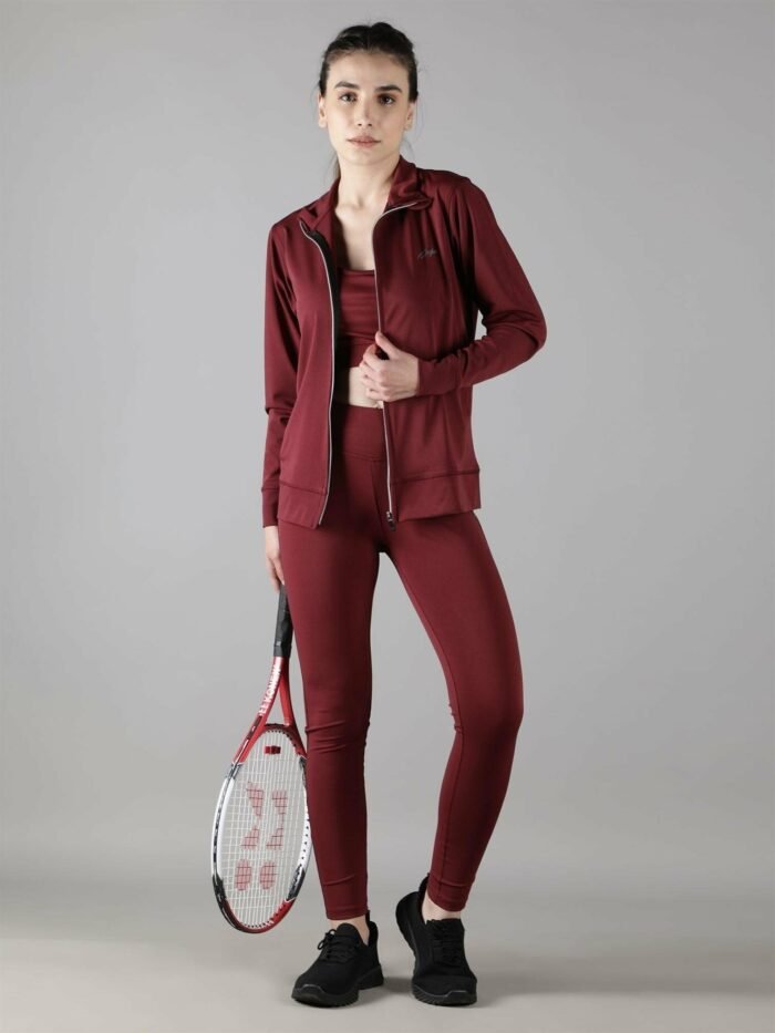Waylene Elegant Wine Tracksuit for Women, Shop Online, Buy Online - Perfect for Casual Wear