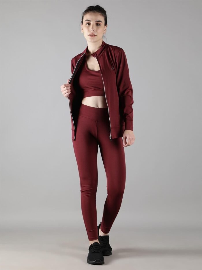 Waylene Elegant Wine Tracksuit for Women, Shop Online, Buy Online - Perfect for Casual Wear - Image 2