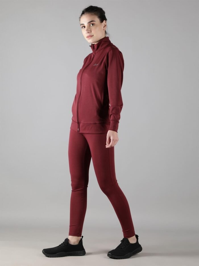 Waylene Elegant Wine Tracksuit for Women, Shop Online, Buy Online - Perfect for Casual Wear - Image 4