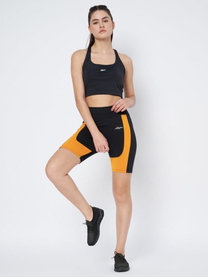 Waylene Women's High-Waist Black Sports Shorts for Running & Yoga - Image 6