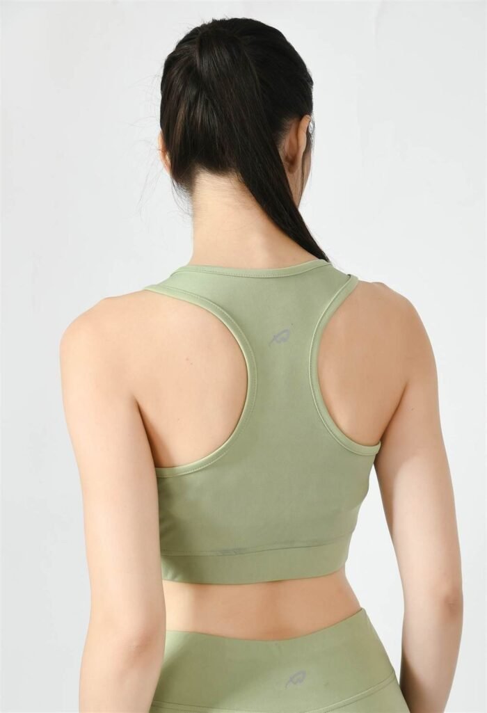 Waylene Women's Light Green (Pista Green) Racerback Sports Bra | Non-Wired & Lightly Padded | Gym & Yoga Wear India - Image 6