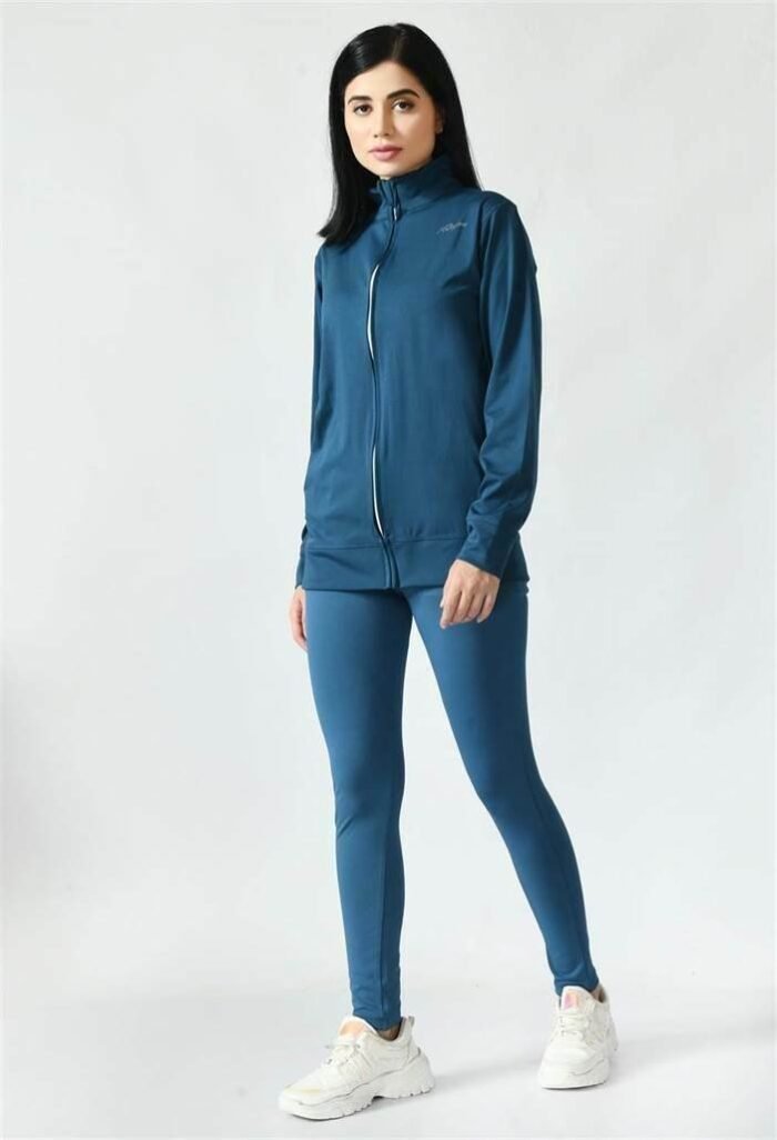 Waylene Blue (Teal) Colour Track Suit for Women, Premium Western Wear, Shop Online, Buy Online - Image 4
