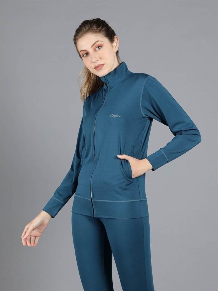Waylene Teal Blue Sweatshirt for Women, Perfect for Casual Wear, Shop Online, Buy Online - Image 2
