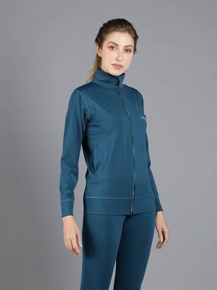 Waylene Teal Blue Sweatshirt for Women, Perfect for Casual Wear, Shop Online, Buy Online - Image 3