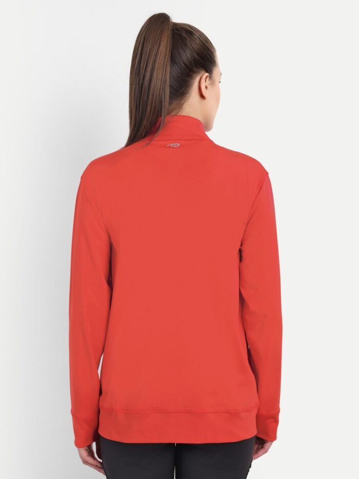 Waylene Red 4-Way Stretch Training Jacket for Women - Ideal for Gym & Casual Wear, Shop Online, Buy Online - Image 3
