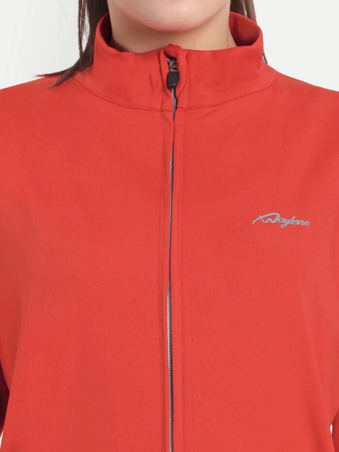 Waylene Red 4-Way Stretch Training Jacket for Women - Ideal for Gym & Casual Wear, Shop Online, Buy Online - Image 4