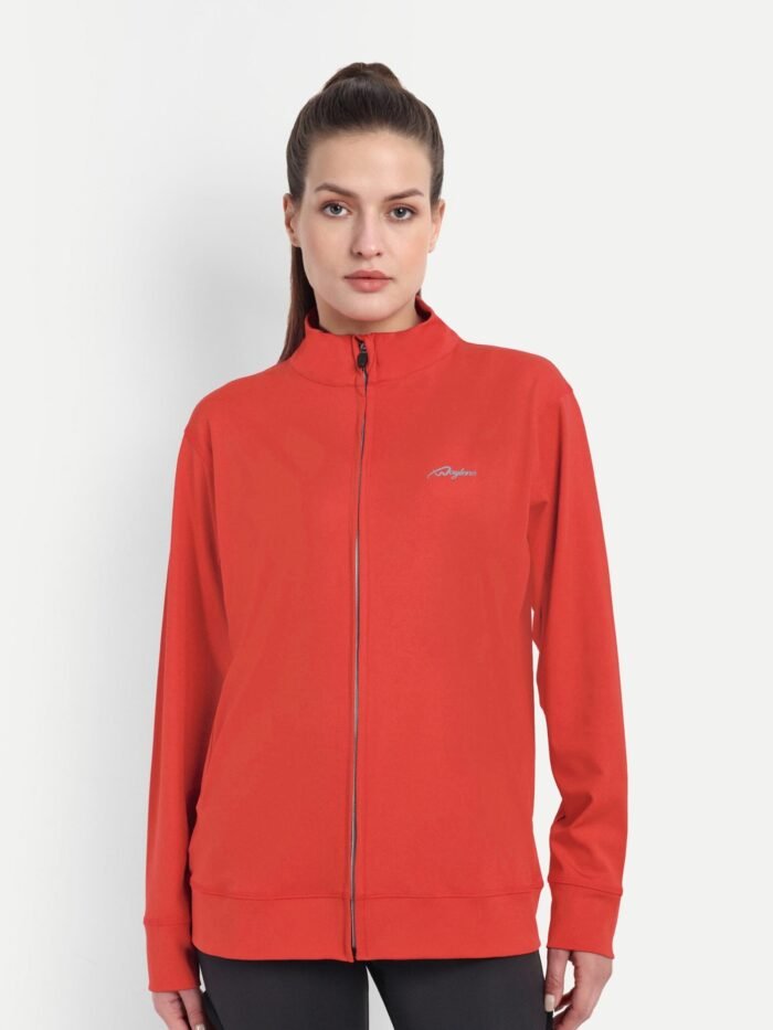 Waylene Red 4-Way Stretch Training Jacket for Women - Ideal for Gym & Casual Wear, Shop Online, Buy Online