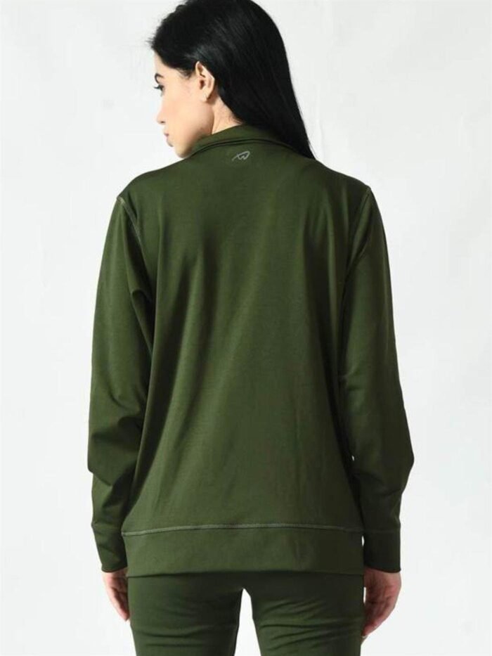 Waylene Olive Green Sweatshirt for Women, Casual Comfort Wear, Shop Online, Buy Online - Image 5