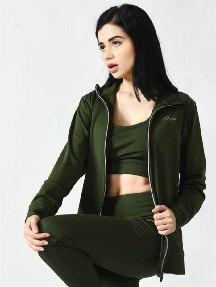 Waylene Olive Green Sweatshirt for Women, Casual Comfort Wear, Shop Online, Buy Online