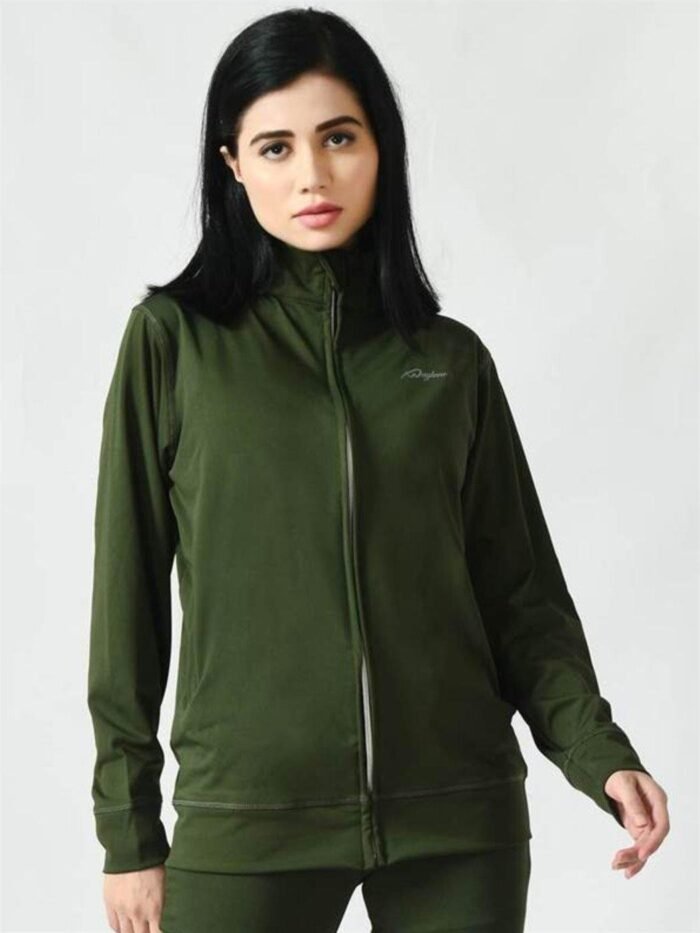 Waylene Olive Green Sweatshirt for Women, Casual Comfort Wear, Shop Online, Buy Online - Image 4