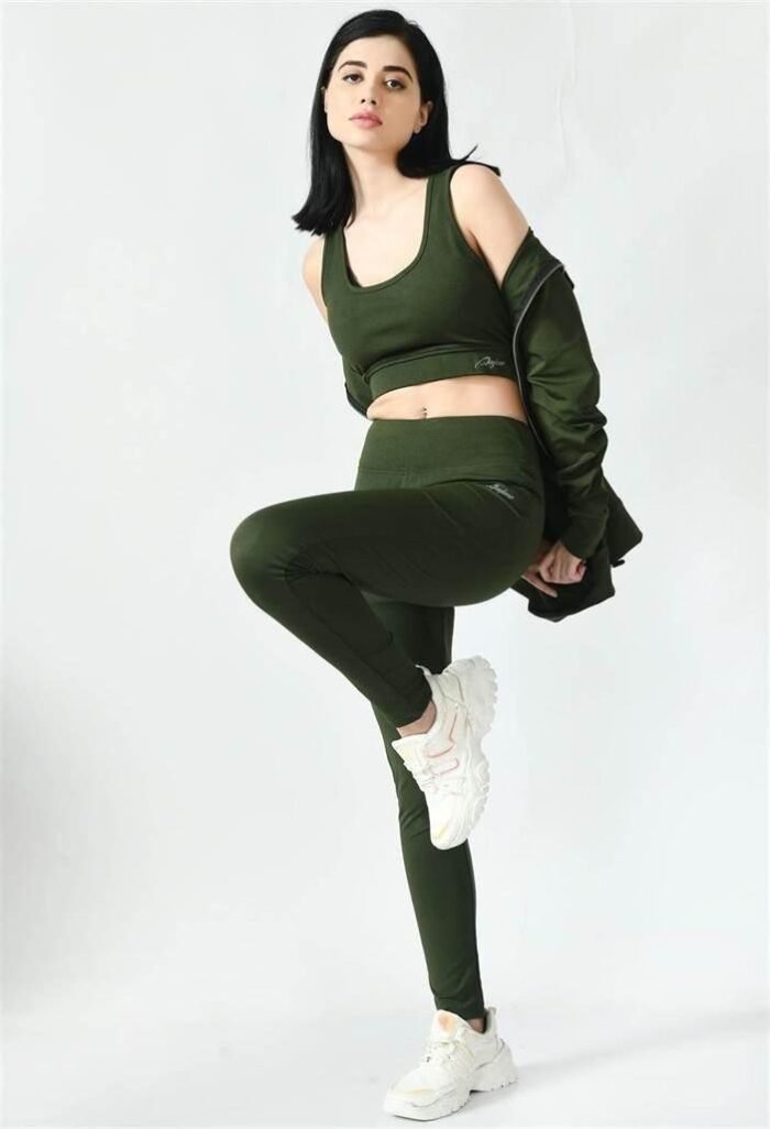 Waylene Olive Green Track Suit for Women, Casual Comfort, Shop Online, Buy Online - Image 3