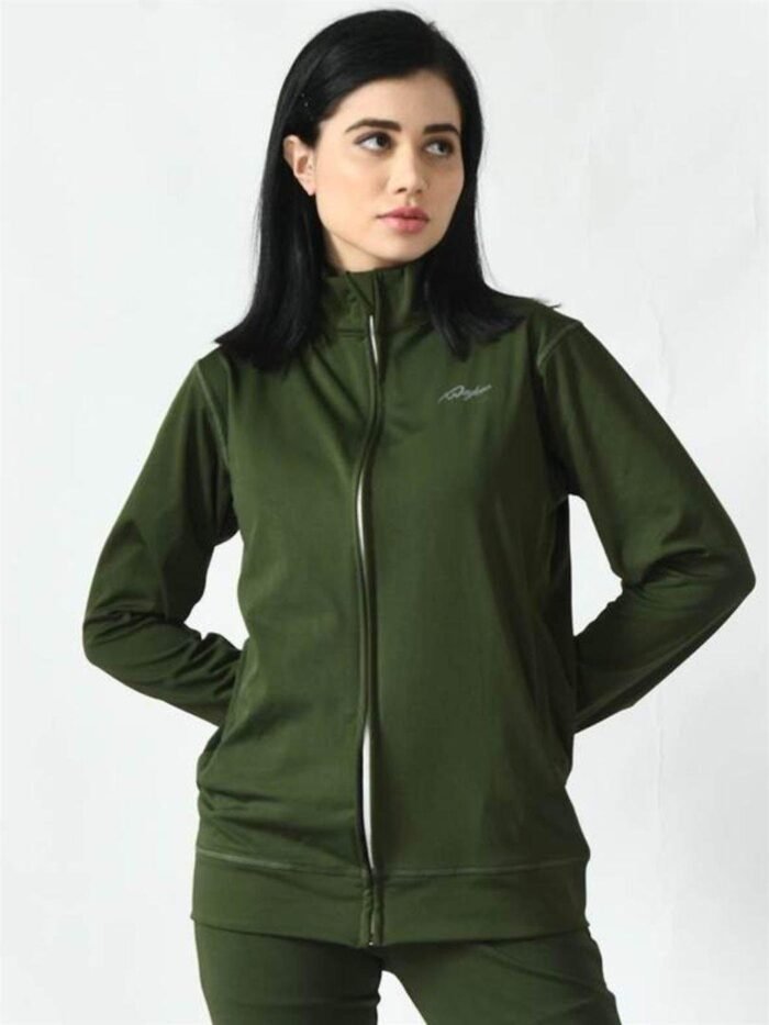 Waylene Olive Green Sweatshirt for Women, Casual Comfort Wear, Shop Online, Buy Online - Image 2