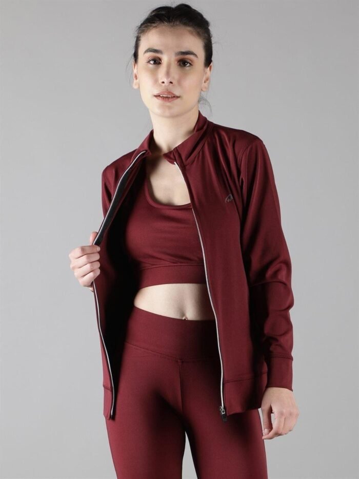 Waylene Wine Color Sweatshirt for Women, Perfect for Casual and Active Wear, Shop Online, Buy Online - Image 2