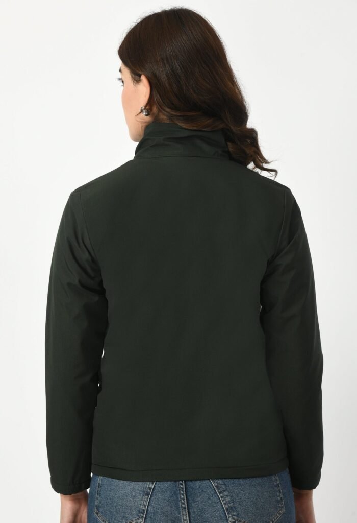 Olive Green Waterproof Winter Jacket for Women by Waylene | Stylish Outdoor Wear for Hiking and Skiing | Buy Online - Image 6