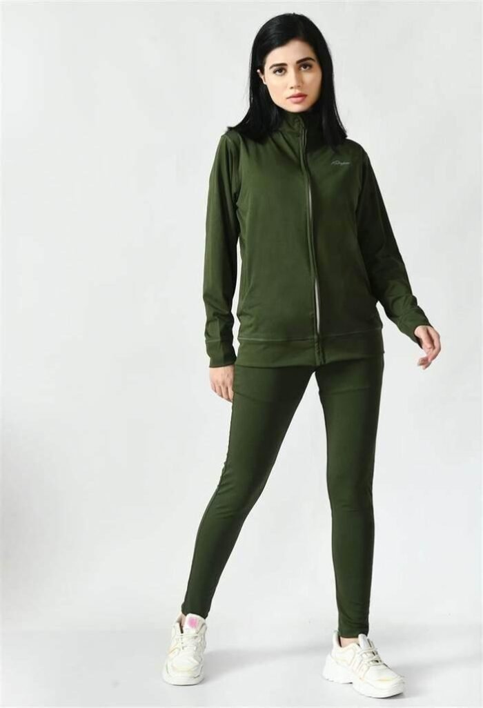 Waylene Olive Green Track Suit for Women, Casual Comfort, Shop Online, Buy Online - Image 4