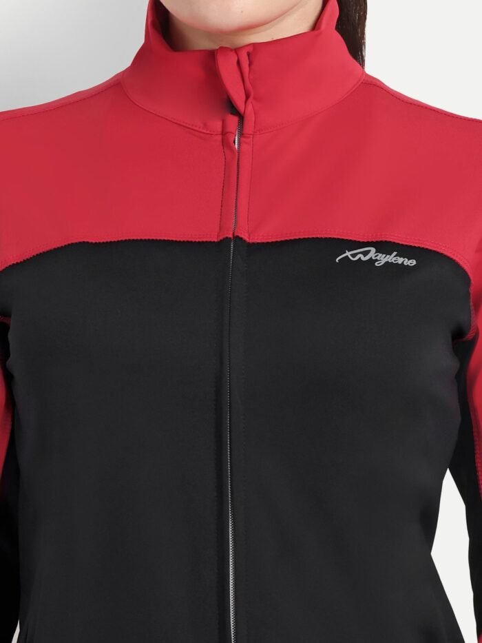 Buy Online Waylene Women's Red and Black Colorblock Tracksuit for Gym and Yoga - Stylish, Comfortable Activewear for Women - Image 5