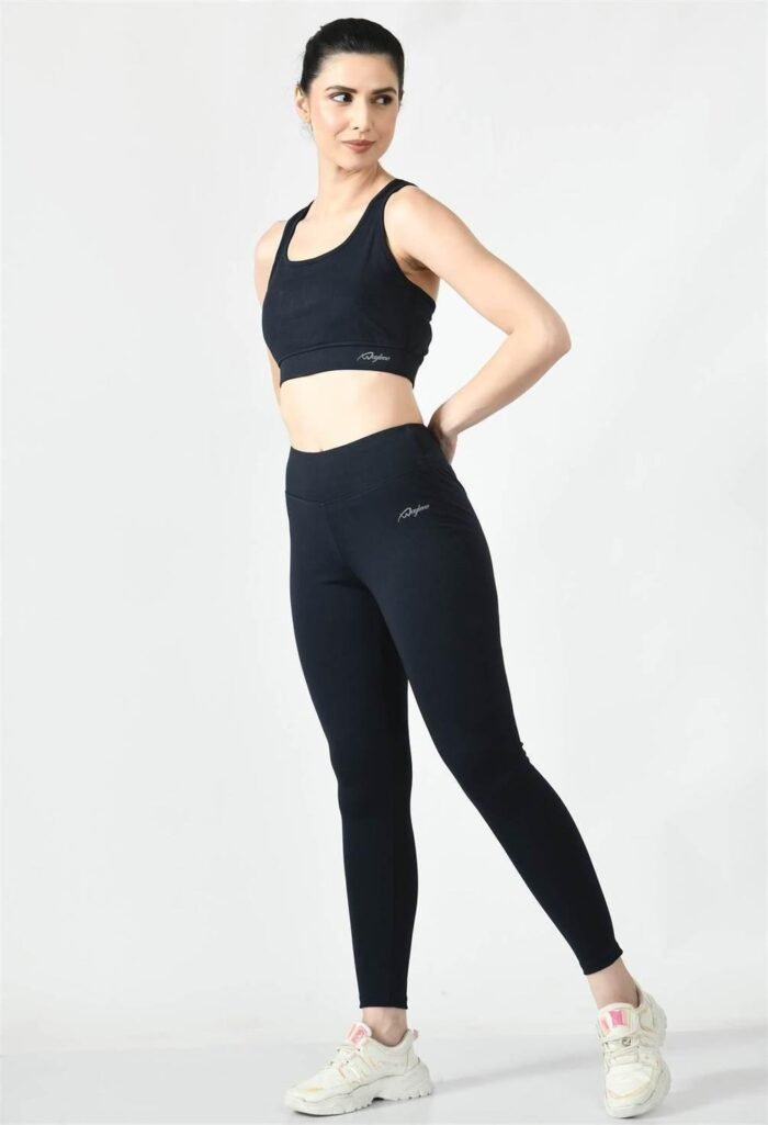 Waylene Ladies Activewear & Gym Wear: High-Waisted Yoga Leggings (Tights) - Navy Blue | Dry-Fit & Slim-Fit - Image 5