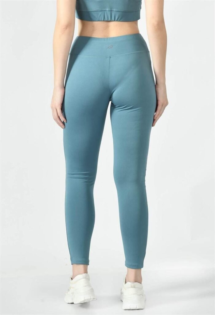 Waylene Ladies Activewear & Gym Wear: High-Waisted Yoga Leggings (Tights) - Light Blue (Air Force Blue) | Dry-Fit & Slim-Fit - Image 8