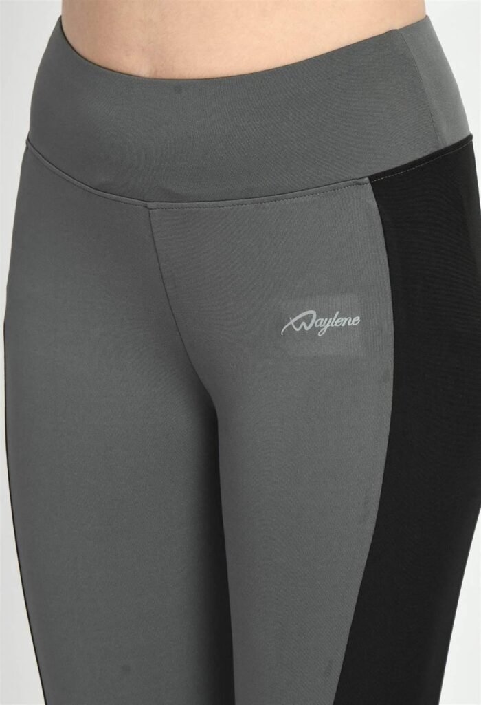 Waylene Color Block Grey Tights for Women, Sports Wear, Shop Online, Buy Online - Image 4