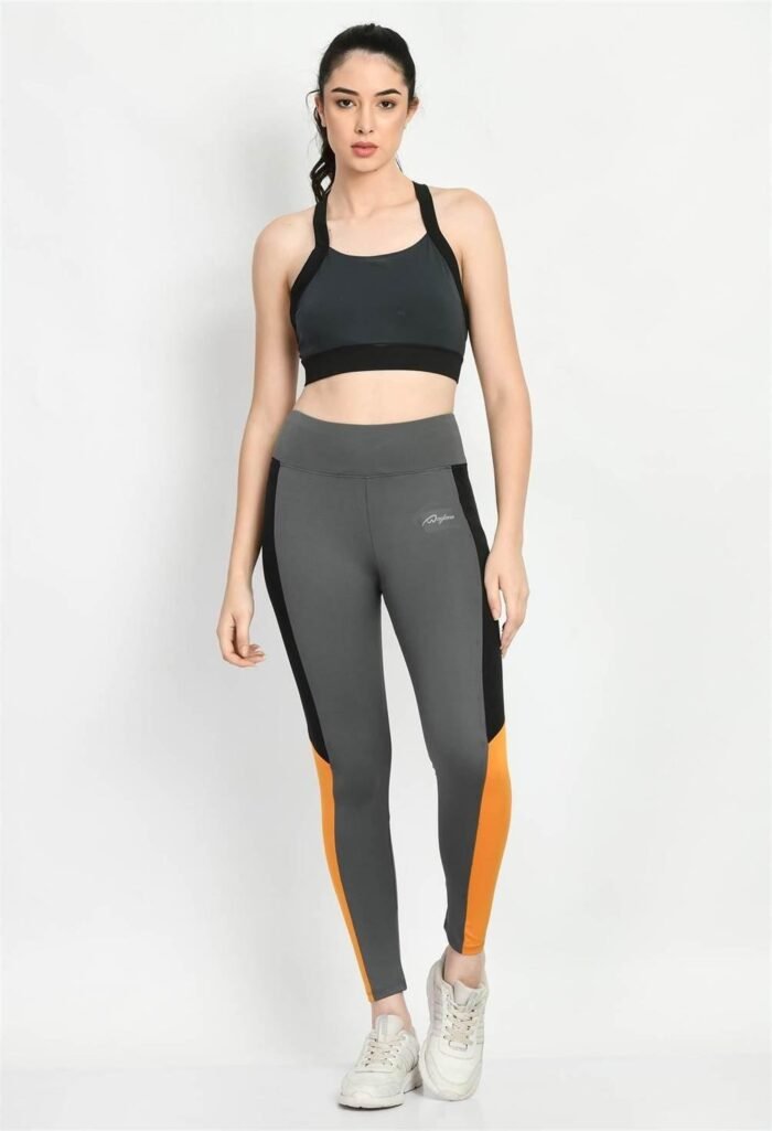 Waylene Color Block Grey Tights for Women, Sports Wear, Shop Online, Buy Online - Image 6