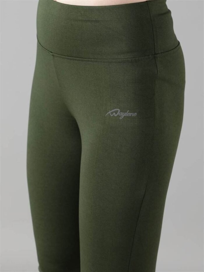 Waylene Olive Green Capri Tights Track Suit for Women, Shop Online, Buy Online ? Ideal for Gym and Casual Outings - Image 4