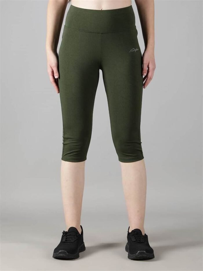 Waylene Olive Green Capri Tights Track Suit for Women, Shop Online, Buy Online ? Ideal for Gym and Casual Outings - Image 6