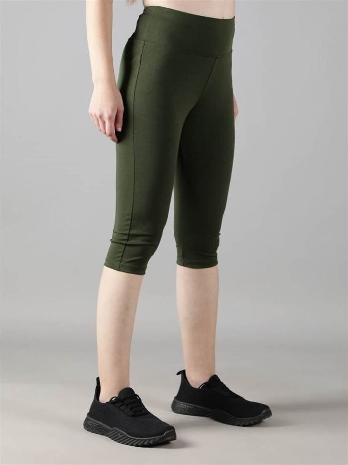 Waylene Olive Green Capri Tights Track Suit for Women, Shop Online, Buy Online ? Ideal for Gym and Casual Outings - Image 7