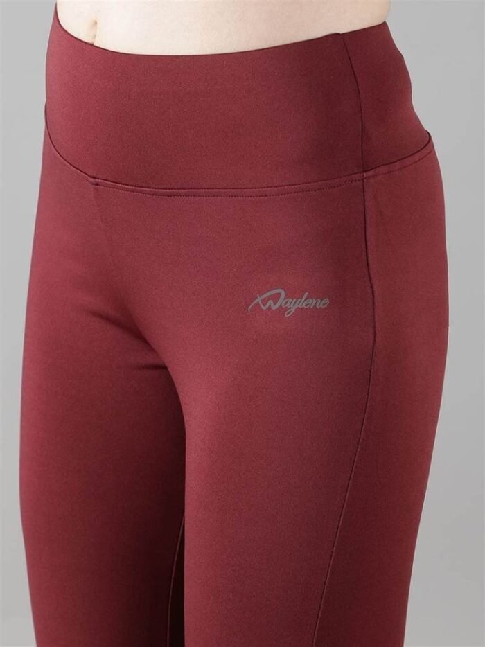 Waylene Wine Color Tracksuit with Capri Tights for Women, Shop Online, Buy Online - Ideal for Gym & Casual Wear - Image 4