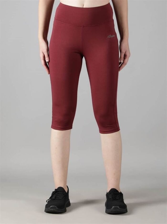Waylene Wine Color Tracksuit with Capri Tights for Women, Shop Online, Buy Online - Ideal for Gym & Casual Wear - Image 5