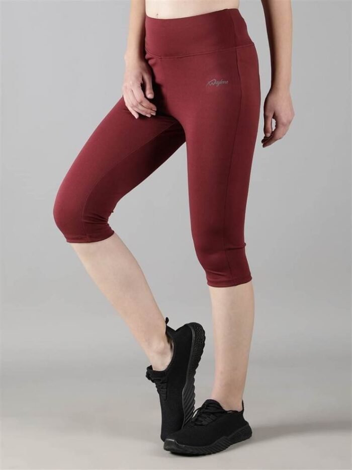 Waylene Wine Color Tracksuit with Capri Tights for Women, Shop Online, Buy Online - Ideal for Gym & Casual Wear - Image 6