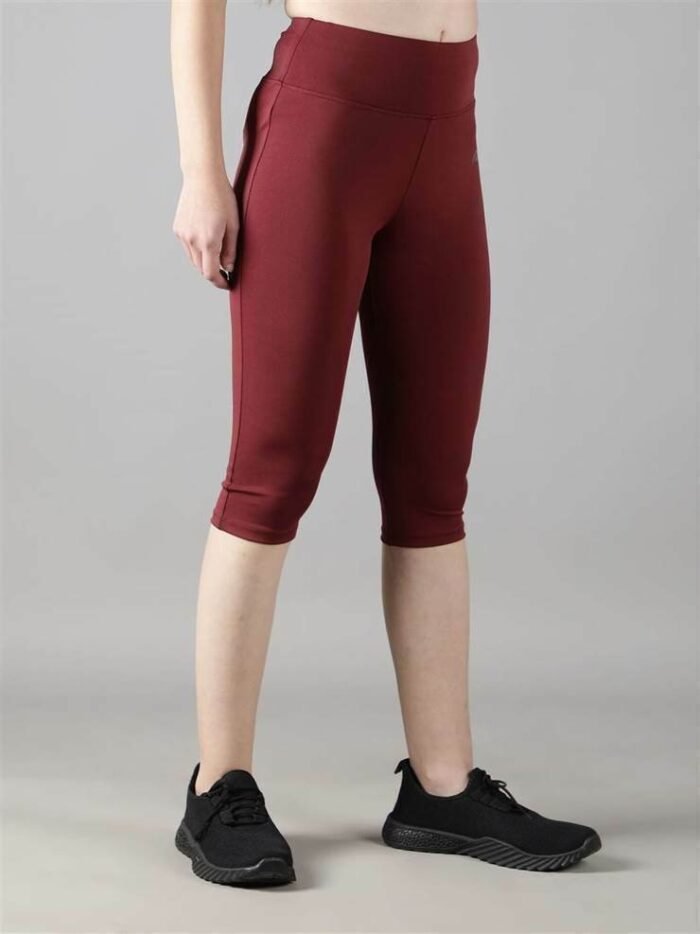 Waylene Wine Color Tracksuit with Capri Tights for Women, Shop Online, Buy Online - Ideal for Gym & Casual Wear - Image 7