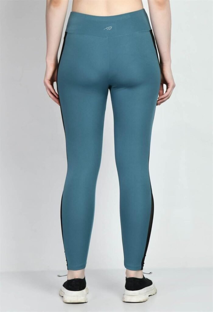 Waylene Air Force Blue Color Block Tights for Women, Ideal for Gym & Casual Wear, Shop Online, Buy Online - Image 7