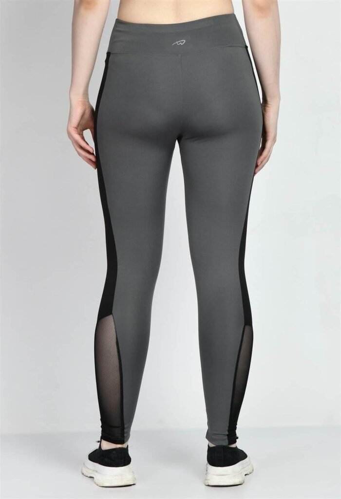 Waylene Grey Color Block Tights for Women, Ideal for Gym and Casual Wear, Shop Online, Buy Online - Image 7