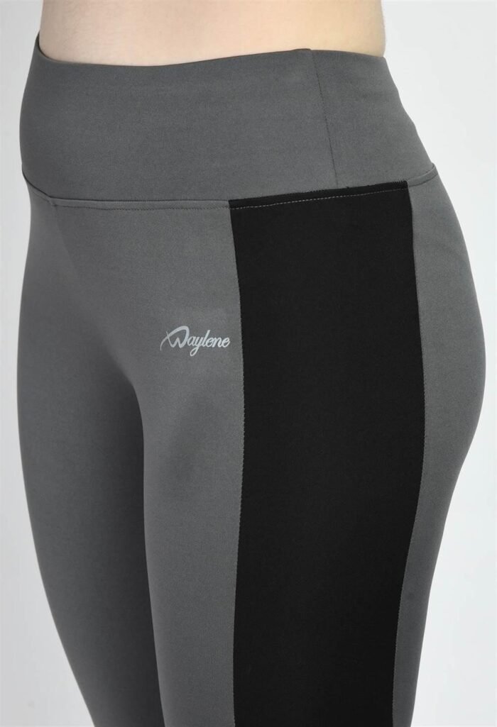 Waylene Grey Color Block Tights for Women, Ideal for Gym and Casual Wear, Shop Online, Buy Online - Image 6