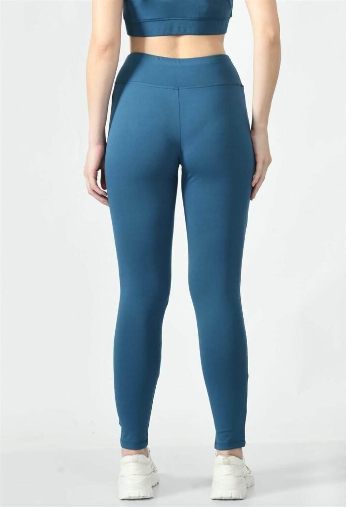 Waylene Ladies Activewear & Gym Wear: High-Waisted Yoga Leggings (Tights) - Teal Blue | Dry-Fit & Slim-Fit - Image 5