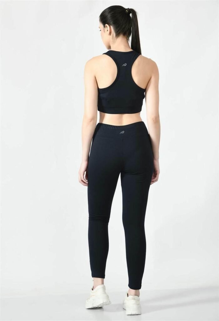Waylene Ladies Activewear & Gym Wear: High-Waisted Yoga Leggings (Tights) - Navy Blue | Dry-Fit & Slim-Fit - Image 2