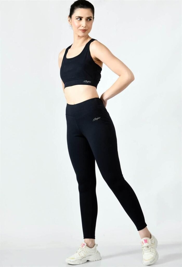 Waylene Ladies Gym & Yoga Wear Leggings - Black | High-Waisted Sports Tights | Dry-Fit & Slim-Fit | Shop Online - Image 3