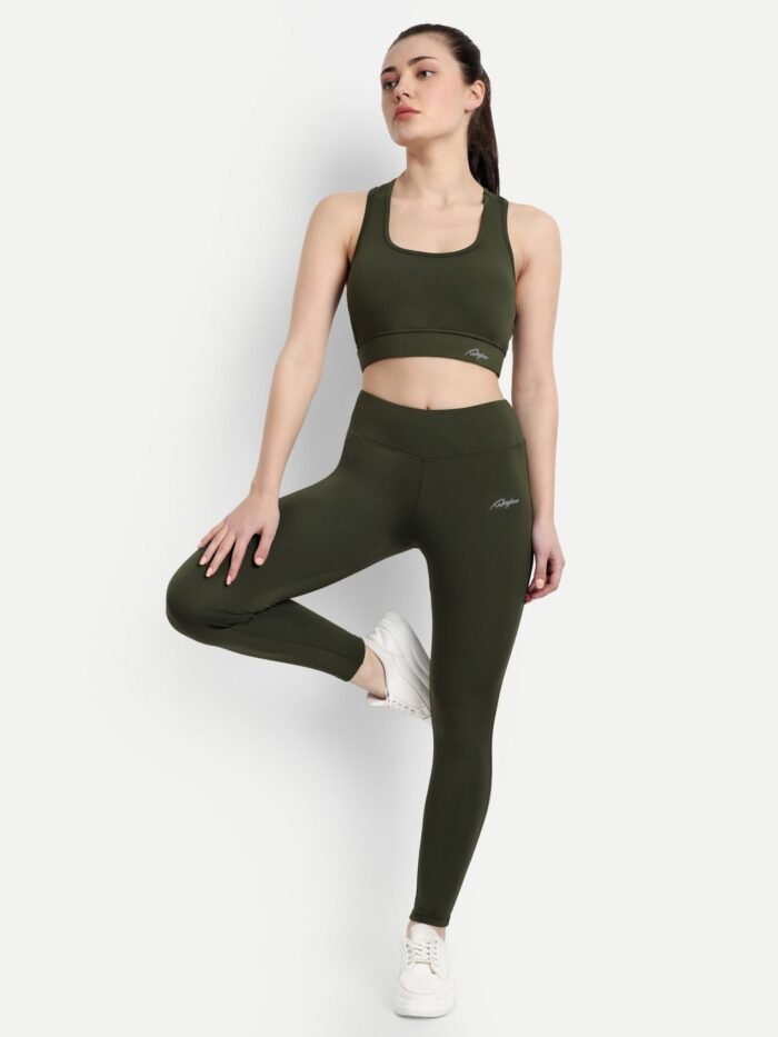 Waylene Olive Green Track Suit for Women, Premium Western Wear, Shop Online, Buy Online - Image 3