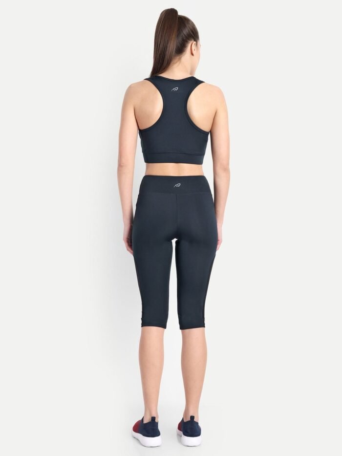 Waylene Navy Blue Women's Track Suit & Capri Tights for Yoga and Fitness - Shop Online for Premium Activewear for Women - Image 4