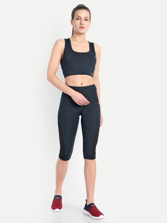 Waylene Navy Blue Women's Track Suit & Capri Tights for Yoga and Fitness - Shop Online for Premium Activewear for Women - Image 3