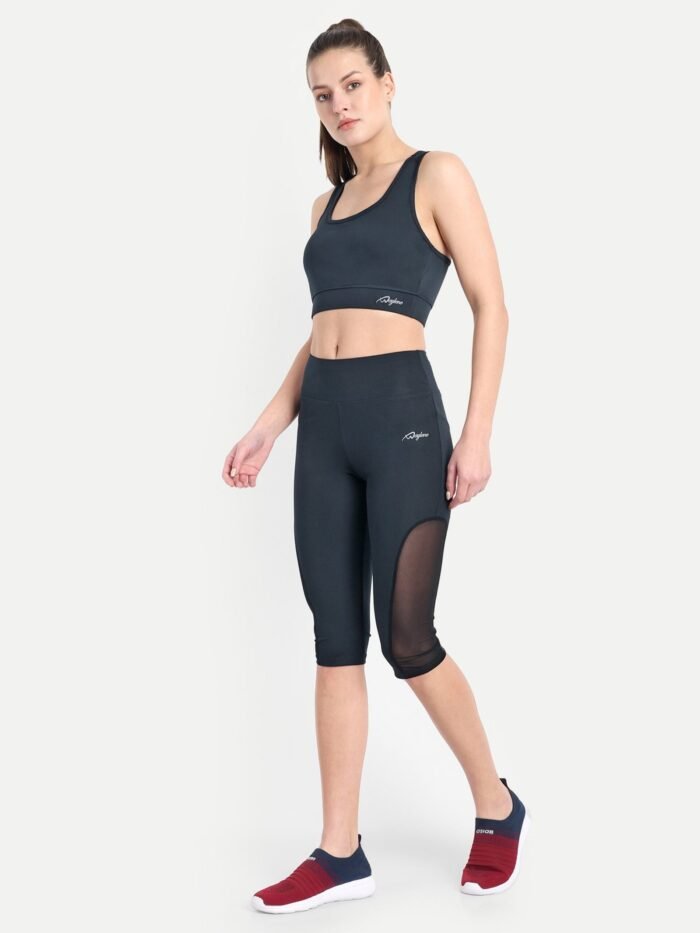 Waylene Navy Blue Women's Track Suit & Capri Tights for Yoga and Fitness - Shop Online for Premium Activewear for Women