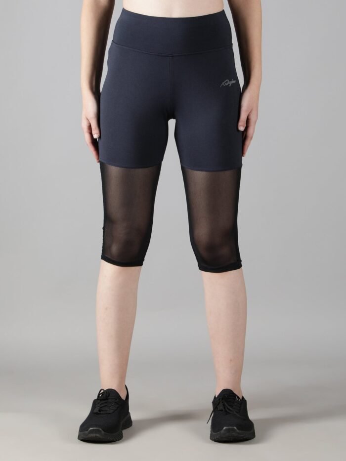 Waylene Navy Blue Track Suit Set for Women - Shop Online Capri Tights and Sports Bra for Gym, Yoga, Training - Image 4