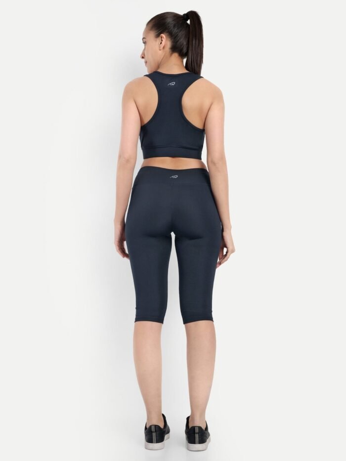 Navy Blue Track Suit & Capri Tights for Yoga and Training by Waylene ? Shop Online | Premium Activewear for Women - Image 2
