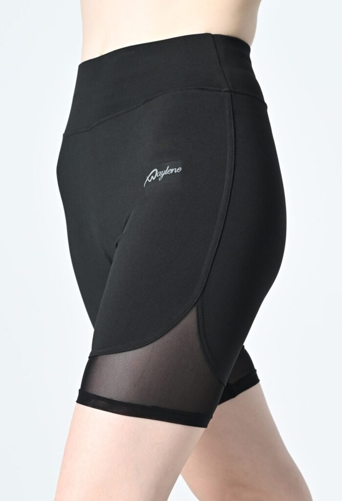 Waylene High-Rise Black Gym Shorts for Women - Moisture-Wicking, 4-Way Stretch Fabric, Perfect for Running, Yoga & Cycling - Buy Online - Image 2