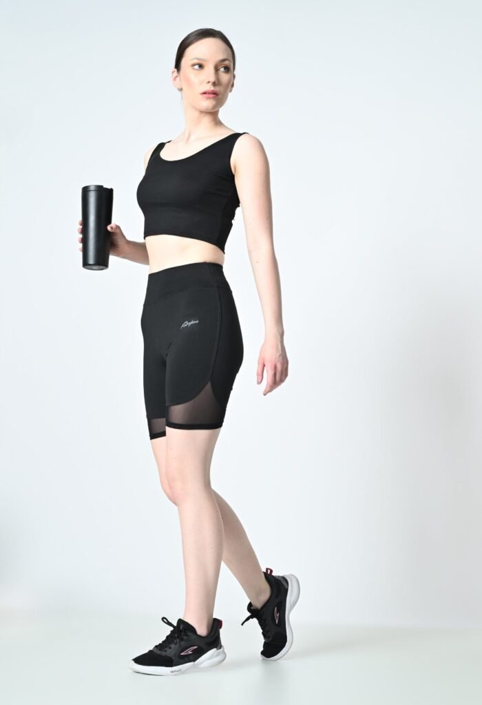 Waylene High-Rise Black Gym Shorts for Women - Moisture-Wicking, 4-Way Stretch Fabric, Perfect for Running, Yoga & Cycling - Buy Online