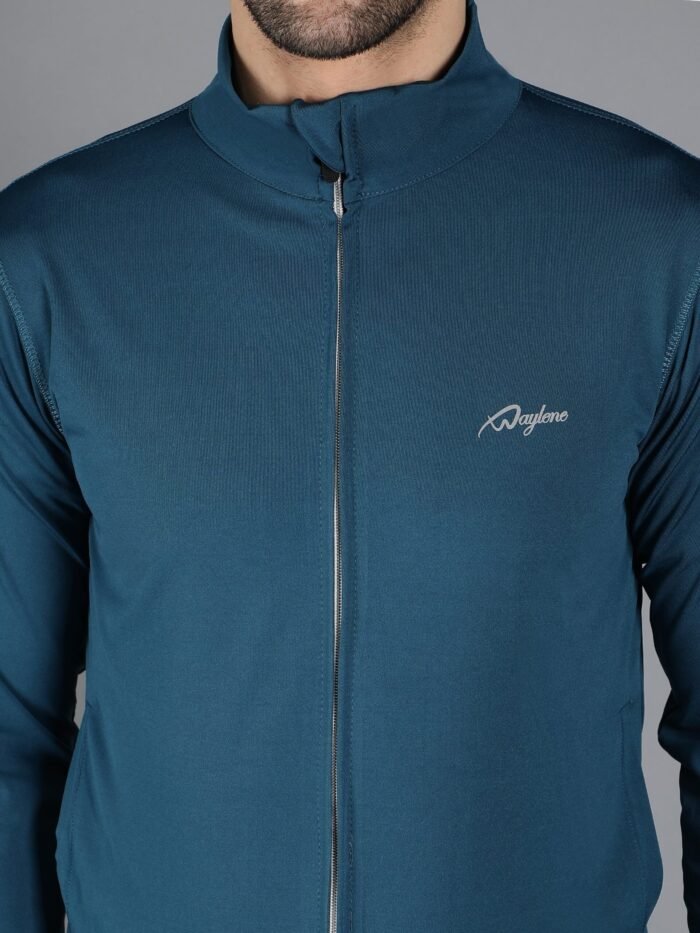 Waylene Teal Slimfit Training Sweatshirt and Trackpant Set for Men, Shop Online, Buy Online - Image 7