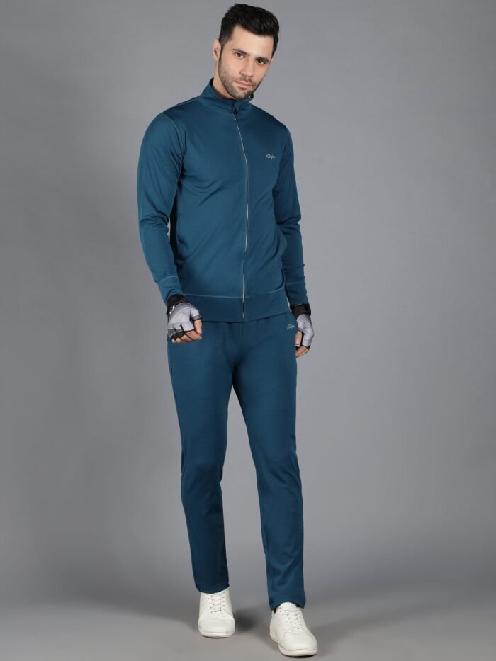 Waylene Teal Slimfit Training Sweatshirt and Trackpant Set for Men, Shop Online, Buy Online - Image 6