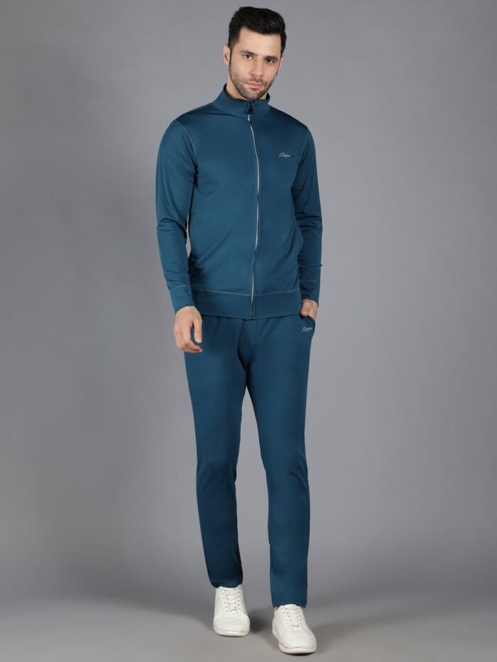 Waylene Teal Slimfit Training Sweatshirt and Trackpant Set for Men, Shop Online, Buy Online - Image 2