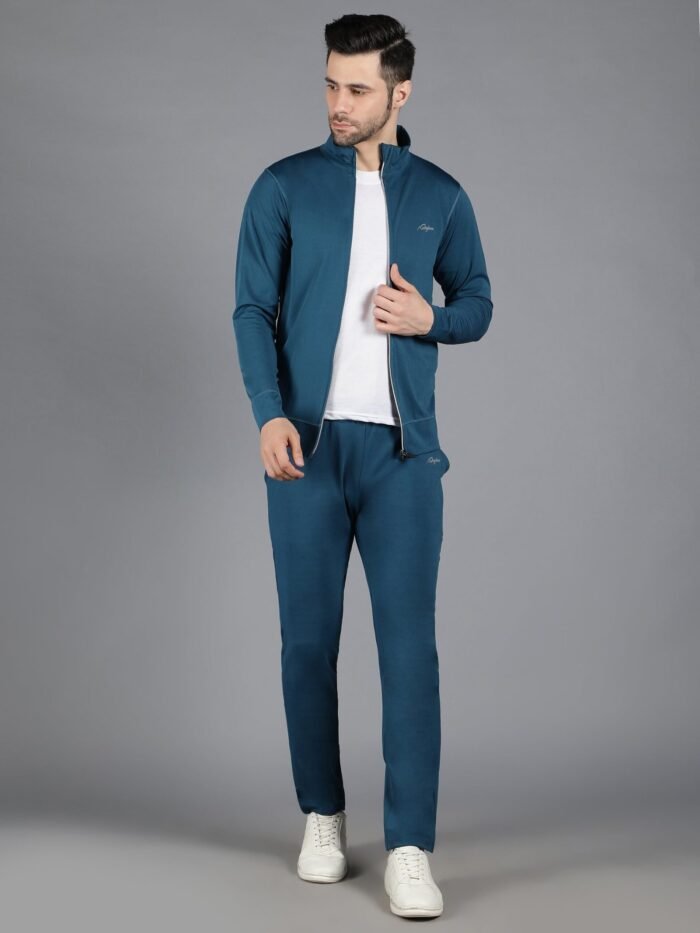 Waylene Teal Slimfit Training Sweatshirt and Trackpant Set for Men, Shop Online, Buy Online
