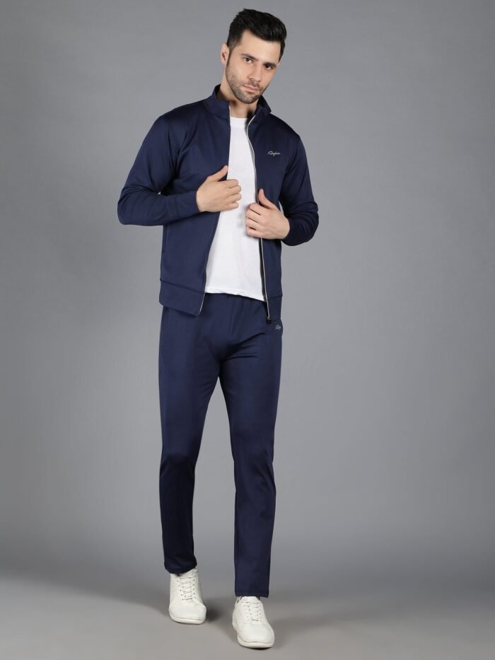 Waylene Slimfit Training Sweatshirt and Trackpant Set in Navy Blue for Men, Perfect for Gym & Casual Wear, Shop Online, Buy Online
